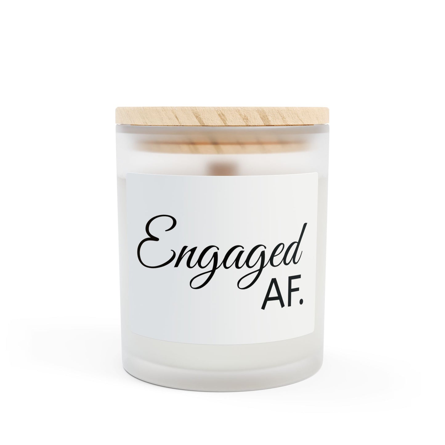 Engaged AF. Frosted Glass Candle - Perfect for Engagement Gifts and Celebrations