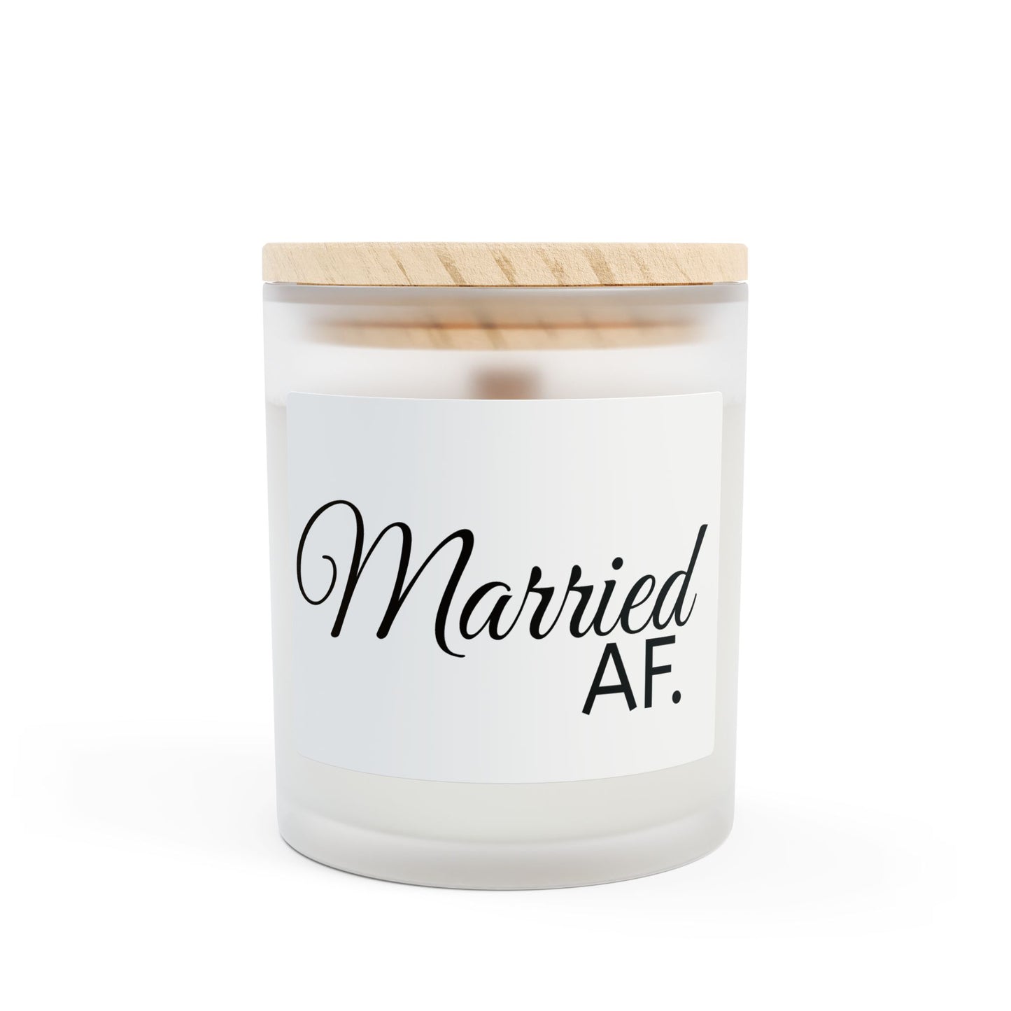 Frosted Glass Candle - Married AF, Perfect Wedding Gift
