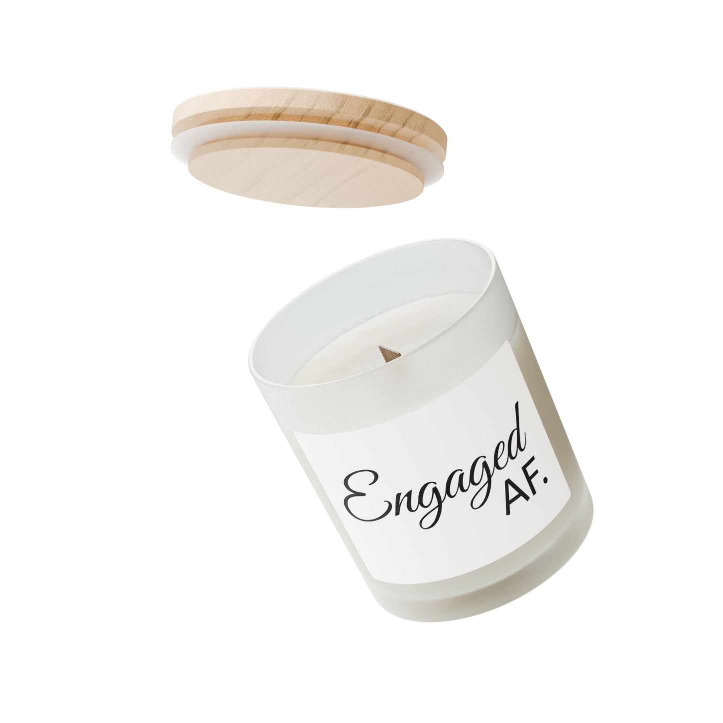 Engaged AF. Frosted Glass Candle - Perfect for Engagement Gifts and Celebrations